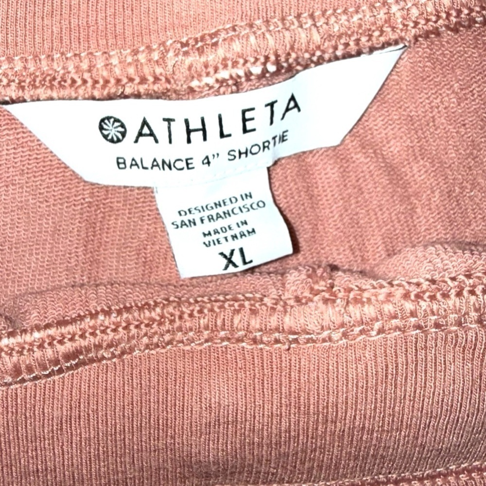 ATHLETA Balance 4” Shortie Shorts - Palmer Pink XL - Picture 2 of 9